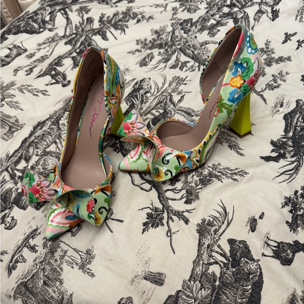 Floral Betsey Johnson Women's Heels with Bow Accent